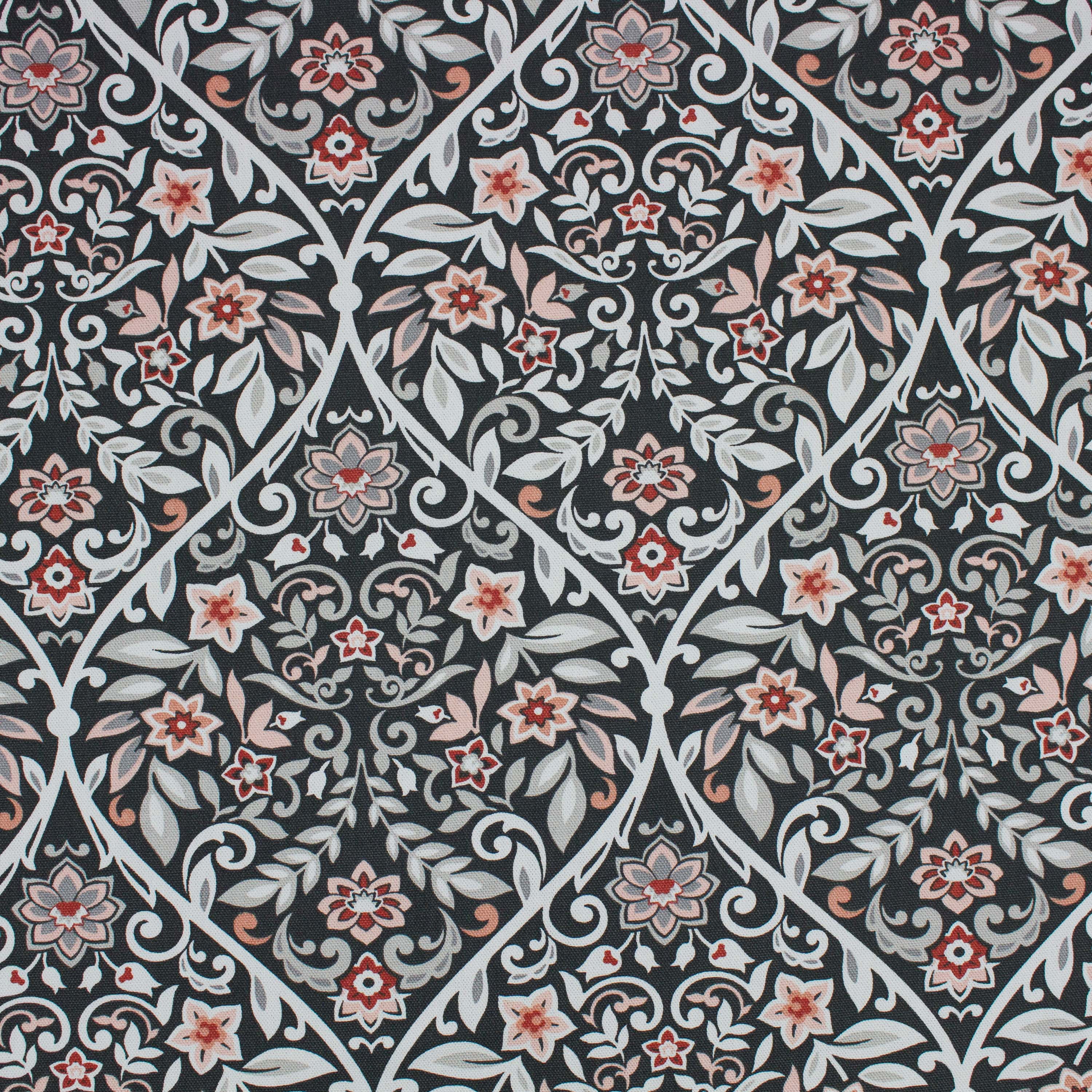 (2 pack) Better Homes & Gardens 100% Cotton Paisley Ogee Grey, 2 Yard Precut Fabric