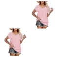 thumbnail image 1 of Jumpingount Camiseta de algodón para mujer Top de verano Ropa de compras Regalos de cumpleaños Rosa S Rosa XXL 2piezas Jumpingount CBP572377, 1 of 5