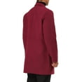 thumbnail image 3 of Lars Amadeus Men's Slim Fit Notched Lapel Single Breasted Mid Length Overcoat, 3 of 3