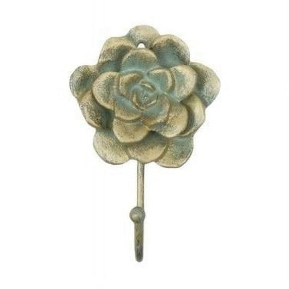 7 x 2 x 4 in. Antique Bronze Cast Iron Decorative Rose Hooks