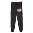 thumbnail image 2 of Fartey Sweatpants for Women 2025 Cinch Bottom Drawstring Elastic Waist Pants Sporty Gym Joggers Cute Love Print Sweatpant with Pockets Black S, 2 of 4