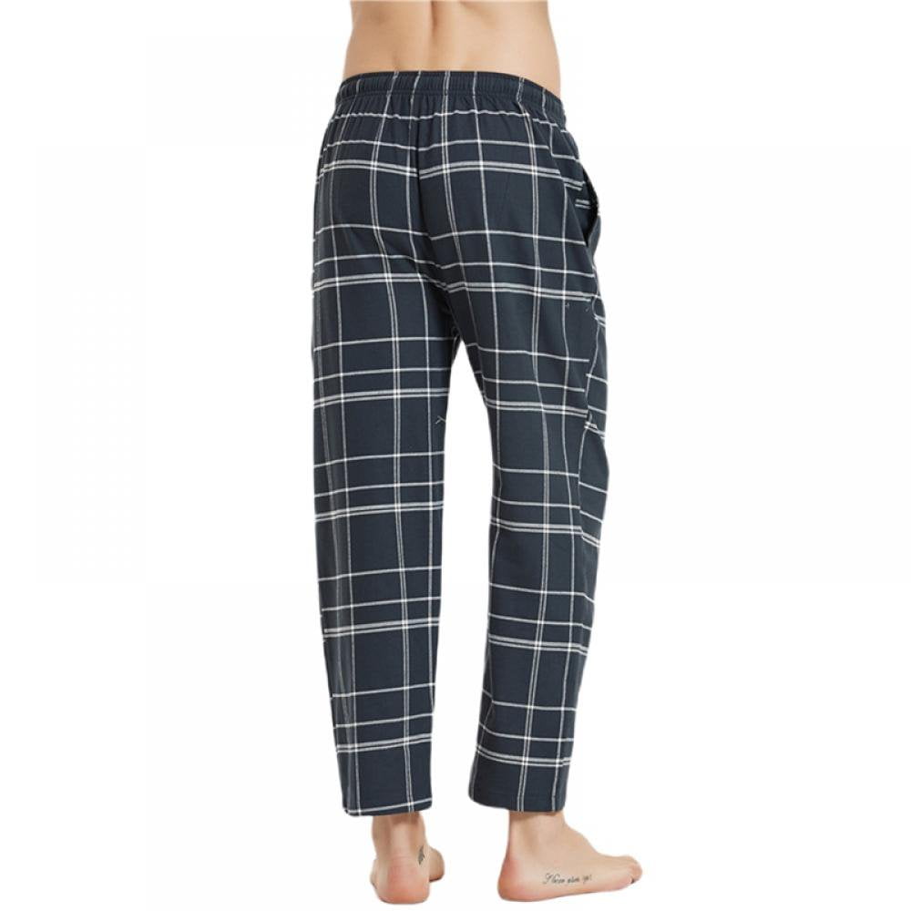 Men s Velvet Pajamas Plaid Pajama Pants for Men Lounge Sleep PJ Bottoms