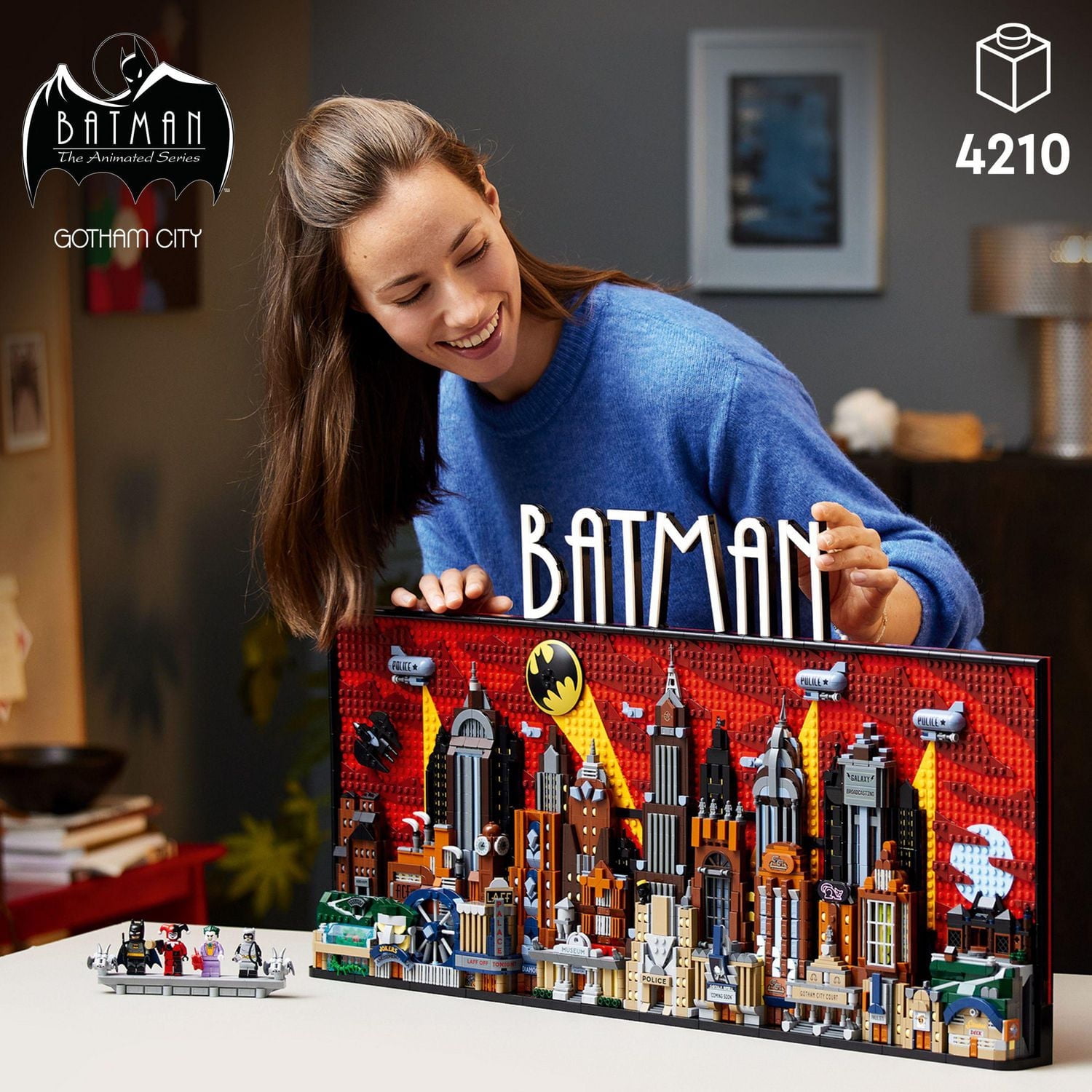 LEGO DC Batman: The Animated Series Gotham City Build and Display Adult Set with Minifigures, DC Collectible Gift for Fans of Super Hero Action and Adventure Movies, 76271