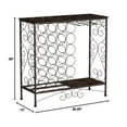thumbnail image 5 of Kings Brand Furniture Faux Marble Wine Rack Console Table with Wine Bottle and Stemware Storage (Brown), 5 of 5