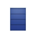 thumbnail image 2 of Hirsh 36 Inch Wide 4 Drawer Metal Lateral File Cabinet for Home and Office, Holds Letter, Legal and A4 Hanging Folders, Blue, 2 of 5