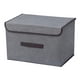 thumbnail image 1 of Cubo de almacenamiento Macarena caja de almacenamiento plegable con tapa cesta de almacenamiento organizador contenedor de cajones plegable L gris contenedor de almacenamiento con tapa, 1 of 8