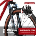 thumbnail image 5 of Mountain Bike 27 Inch Wheels with 21-Speed, Trail Commuter City Mountain Bike with Disc Brakes and Thumb Shifter, Aluminium Frame Bicycles with Front Fork Suspension, for Men Women, 5 of 7