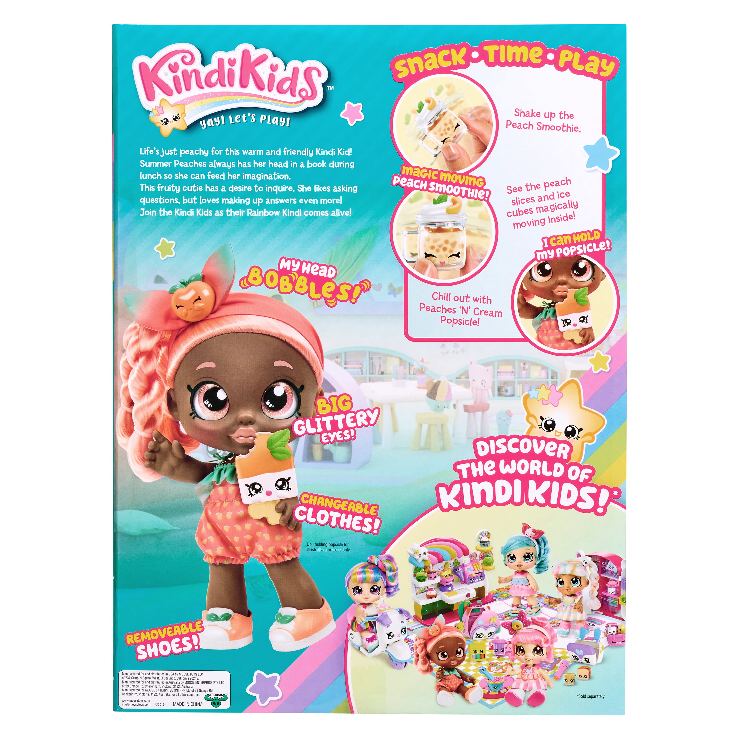 for Ag... Pre-School Play Doll Summer Peaches Kindi Kids Snack Time Friends 