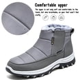 thumbnail image 4 of Knivor Men High-top Winter Snow Boots Hook & Loop Slip-Resistant Cushion Wearproof Sole Faux Fur Warm Outdoor Winter Shoes, 4 of 9