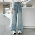 thumbnail image 2 of HIPYLO Jeans Ripped Toddler Jeans Girls 3t 5t Girls Pants Pantalones Anchos Para Mujer 4t Clothes for 5 Year Old Girls Gymnastics Clothes Girls, Blue 10-11 Years, 2 of 9