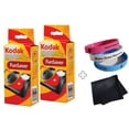 thumbnail image 1 of Kodak FunSaver 8617763 Disposable Camera (2 pack) Plus a Bonus Wrist Band and a Cleaning Cloth, 1 of 9