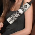 thumbnail image 4 of Chririnla Skull Floral Pattern Car Seat Belt Pads 2 PCS, Seat Belt Shoulder Pad Polyester Fabric Effortless Installation Easy Install for Sedan Truck SUV, 4 of 8