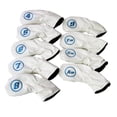 thumbnail image 3 of Conjunto De 9 Cubiertas De Cabeza De Club De Golf Cabeza De Cuero De PU De Hierro De Golf Con Impresión De Número Blanco Macarena Cubierta de la cabeza del palo de golf, 3 of 6