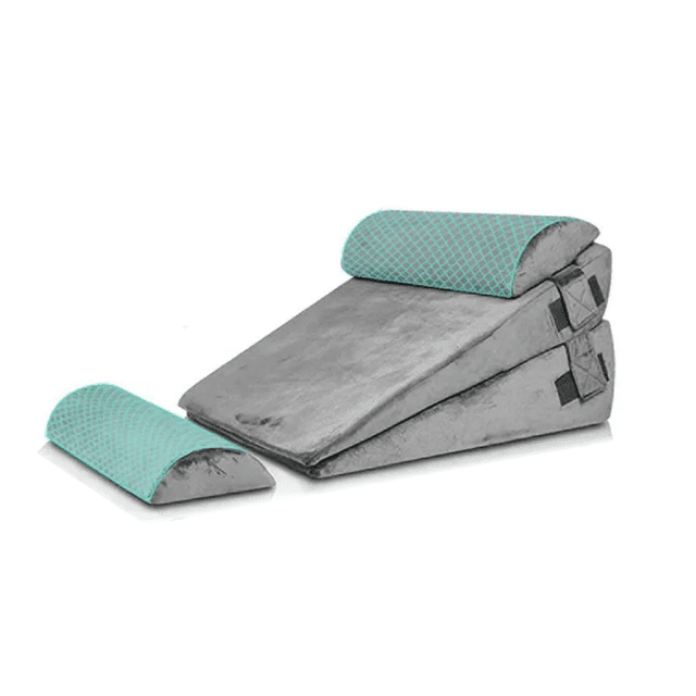 Juego De 4 Almohadas Ajustables De Cuña Para Cama Malubero, Gris Oscuro