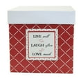 thumbnail image 4 of Home Decor Red White & Black Nesting Boxes Paper Decorative Storage 12120A, 4 of 4