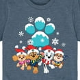 thumbnail image 3 of Paw Patrol - Pup Group Snowy Pawprint - Toddler And Youth Short Sleeve Graphic T-Shirt, 3 of 6