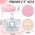 thumbnail image 4 of Set Powder Puff Tioncy, tamaño grande, con recipiente, 3 unidades, transparentes, 4 of 7