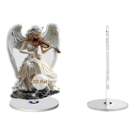 XIBUFE 2026 New Guardian Angel Figurine,Sculpted Hand-Painted Musical Figure Gifts,Birthday Anniversary Musical Gift Home Office Studio Decoration,Plays Over the Rainbow