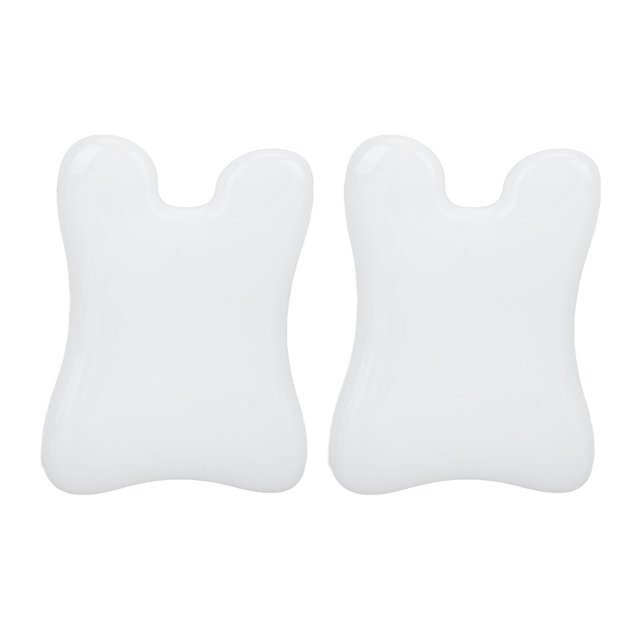 Tablero Gua Sha Higoodz Reafirmante Blanco Alivio Del Dolor Drenaje Linfático 2 Piezas