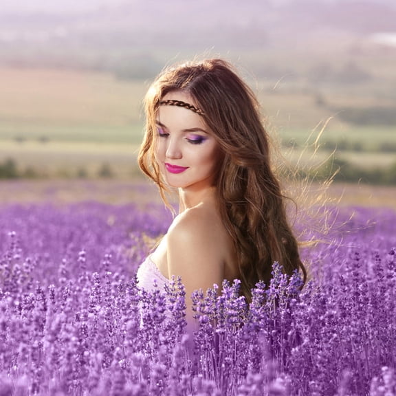 MUSEYA Fashion Brown Braided Elastic Headband Adjustable for Special Occasions