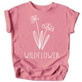 thumbnail image 2 of Mommy & Me Raising Wildflowers Shirts White on Mauve Shirt 5-6, 2 of 3