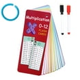 thumbnail image 2 of Moonsky Multiplication Multiplication Flash Cards Math Flashcards With 2 Pens, 0-12 Multiplication Chart Times Table Flashcards For 1st To 3rd Grades Multiplication Game Red, 2 of 4