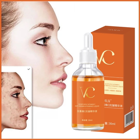 Gzwccvsn Five Dimensional C Wrinkle Essence Hydrating And Moisturizing Facial Pore Shrinking Essence Water Lifting And Tightening Essence 30ml face, body skincare korean