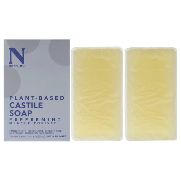 Jabón de barra de Castilla - Menta de Dr. Natural para unisex - Jabón de 2 x 8 oz