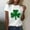 White, variant on Hot Sale!! Women's St Patrick's Day T-Shirt Lucky Irish Shamrock Paddy's Day Graphic Tees Tops Women's Casual St.Patrick's Day Print Top Short Sleeve Round Neck T-Shirt Top Black L