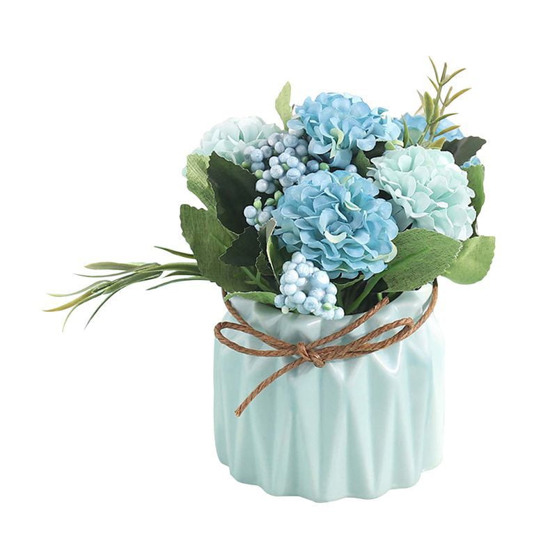 Yaoping Artificial Flowers in Vase Silk Flower Faux Hydrangea Bouquets