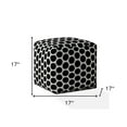 thumbnail image 3 of HomeRoots 518413 17 x 17 x 1 in. Black Cotton Polka Dots Pouf Cover, 3 of 5