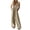 Beige, variant on TOUMENY Spring Fall Denim Jumpsuit for Women V-Neck Backless Wide Leg Romper Casual Loose Beach Vacation Party One Piece Jumpsuits Beige L