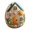 thumbnail image 2 of CoreLiving Felt Easter Egg House DIY Kit All-Inclusive Hand-Embroidered Craft Set with Bunny & Chick Patterns for Hanging Ornaments Easter Tree Decorations Spring Home Décor, 2 of 9
