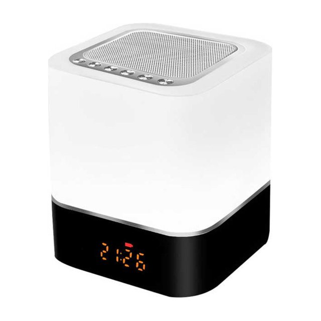 Methold Altavoz ABS compatible con Bluetooth Rectangular alimentado por Carga USB Recargable Luz de respiración Control táctil Cables de audio/vídeo