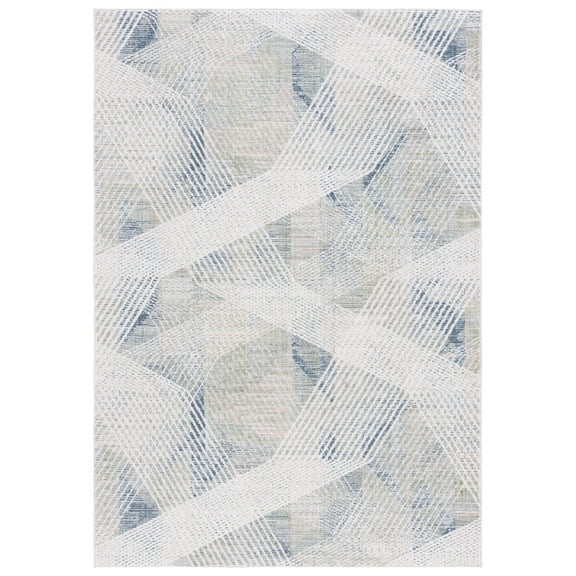 SAFAVIEH Hunter Vasilis Abstract Polyester Area Rug, Dark Grey/Sage/Ivory, 8' x 10'