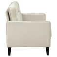 thumbnail image 6 of Pemberly Row Faux Leather Upholstered Track Arm Loveseat Ivory, 6 of 11