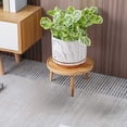 thumbnail image 4 of Wooden Flower Pot Tray for Indoor and Outdoor Plants, Natural Décor, Water-Resistant and Stable Base for Potted Plants Beige, 4 of 5
