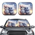thumbnail image 2 of Salouo Cute Animal Couple Pattern Car Windshield Sun Shade Foldable | Front Windshield Shade for Sun, Heat and UV Rays | Interior Sun Protection-Large, 2 of 6