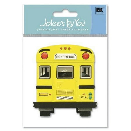 Jolee's Boutique 3-D Non-Adhesive School Bus Embellishment (Set of 4)