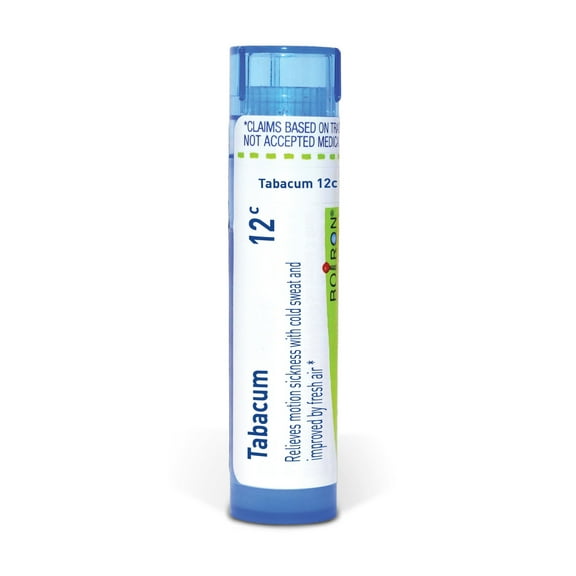 Boiron Tabacum 12C, Homeopathic Medicine for Motion Sickness With Cold Sweat And Improved By Fresh Air, 80 Pellets
