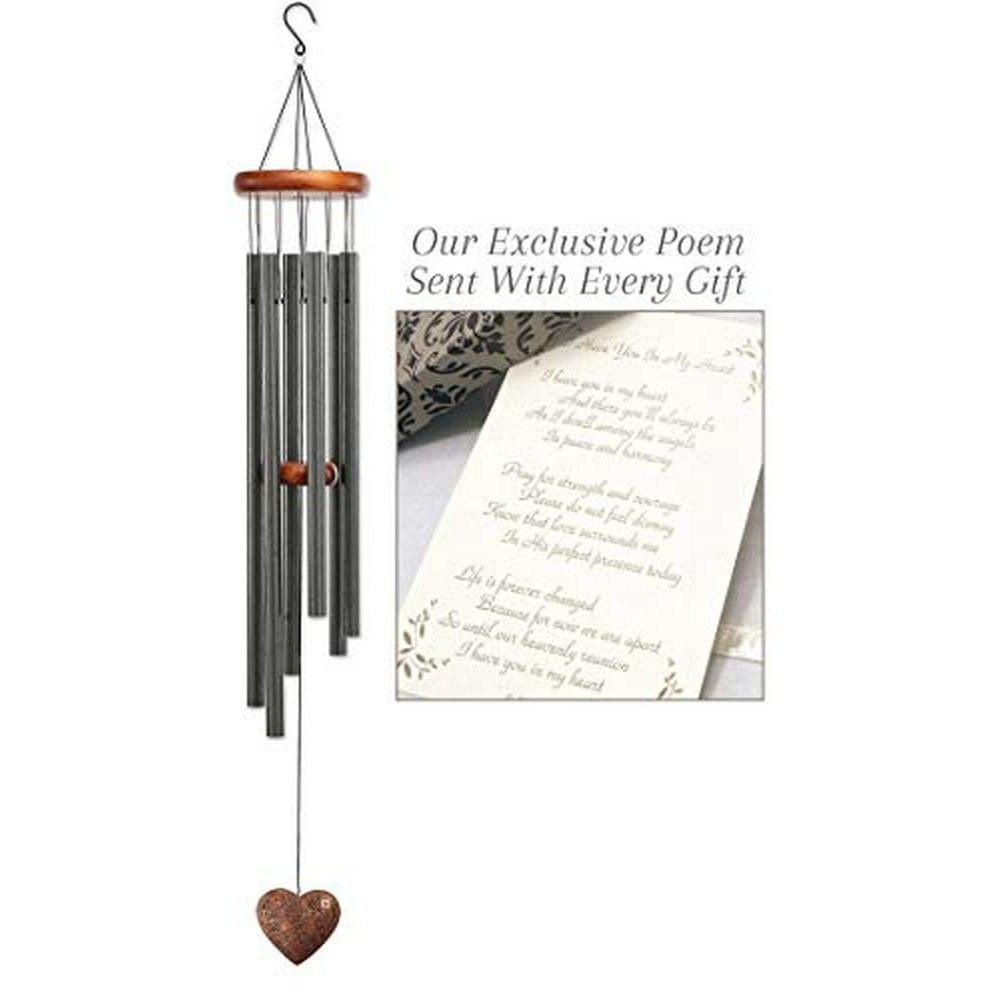 Send A Loving Memories Sympathy Gift Beautiful Heart Large Wind Chime