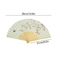 thumbnail image 3 of YingYouFu Chinese Style Folding Fan, Traditional Silk Bamboo Fan, Unisex Decorative Hand Fan for Photography, Portable Summer Cooling Fan, 3 of 6