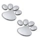 thumbnail image 1 of 5 pares de pegatinas de coche con huella 3D de pata de perro y oso para decoración de coche, Color plateado, 1 of 5