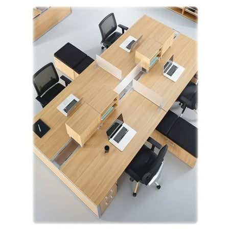 Lorell, Concordia Series Latte Laminate Desk Ensemble, 1 Each, Latte