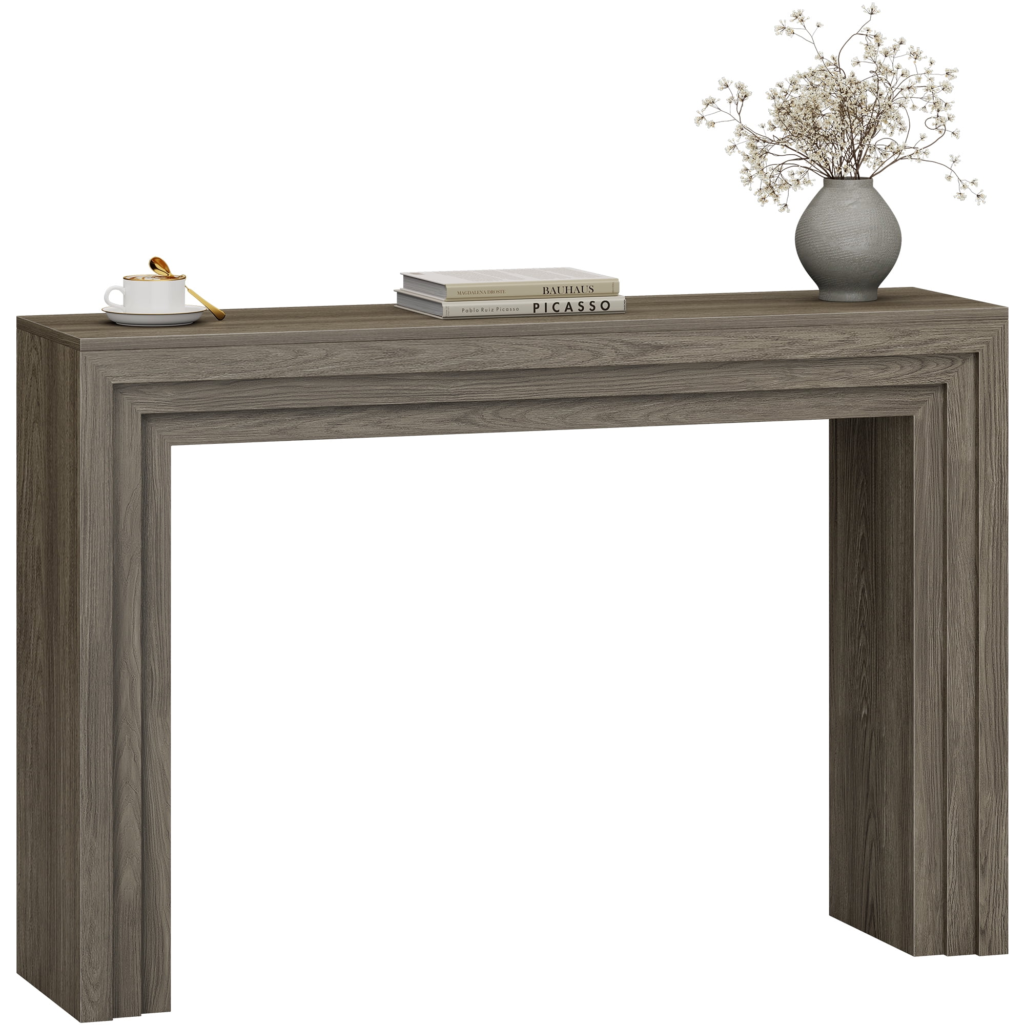 Laintene Modern Entryway Table, 43" Modern Console Table with Storage, Narrow Sofa Table Behind the Couch, Accent for Living Room, Hallway Foyer, Entrance, Gray
