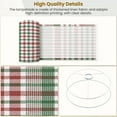 thumbnail image 4 of Linen Drum Lampshades Christmas glen fabric green white tartan textured check 13"x13"x10" Light Shade for Table Lamps Floor Lamps Drum Lamp Shades Lampshade Replacement Assembly Required, 4 of 8