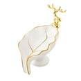 thumbnail image 4 of Jabonera de cerámica, soporte para jabón autodrenante, soporte para esponja, bandeja jabonera con forma de hoja, única para encimera de Hotel, lavabo Blanco BLESIY Jabonera, 4 of 8