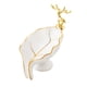 thumbnail image 4 of Jabonera de cerámica con autodrenaje, soporte para esponja, jabonera con forma de hoja Blanco, 4 of 9
