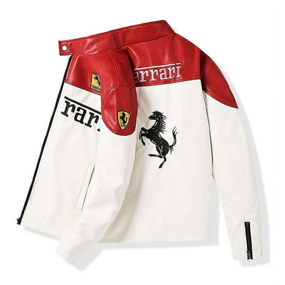 New F1 leather jacket, racing suit jacket, men's baseball couple jacket, motorcycle riding motorcycle suit, windproof jacket