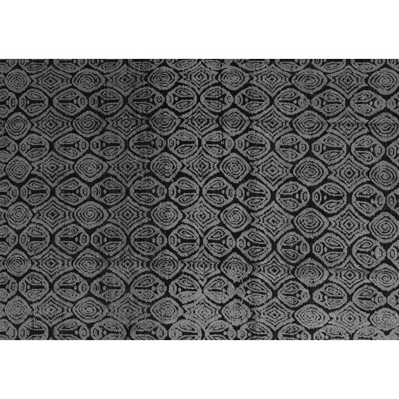 Ahgly Company Indoor Rectangle Abstract Gray Modern Area Rugs, 3' x 5'